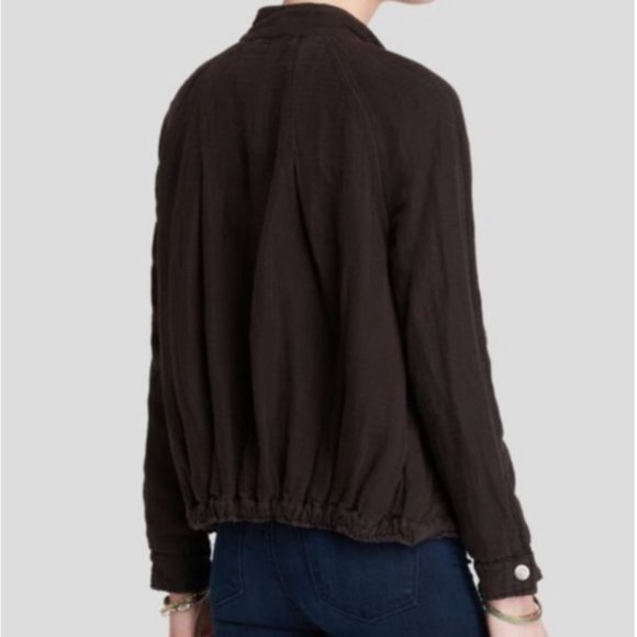Free People Double Cloth Brown Swing Sporty Jacket - Picture 2 of 15